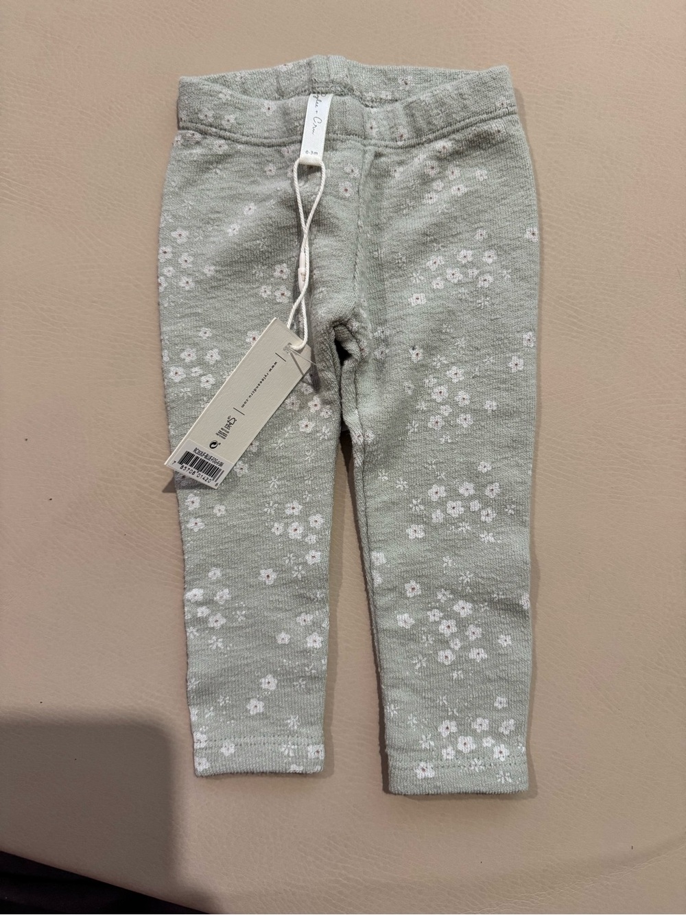 Rylee + Cru Floral Knit Leggings - Sage
